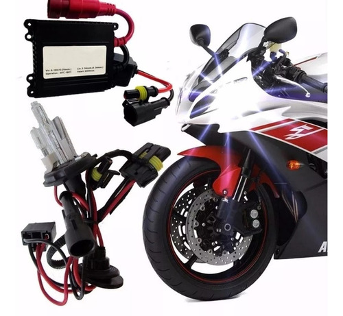 Kit Xenon H4 Moto Reator Slim 8000k