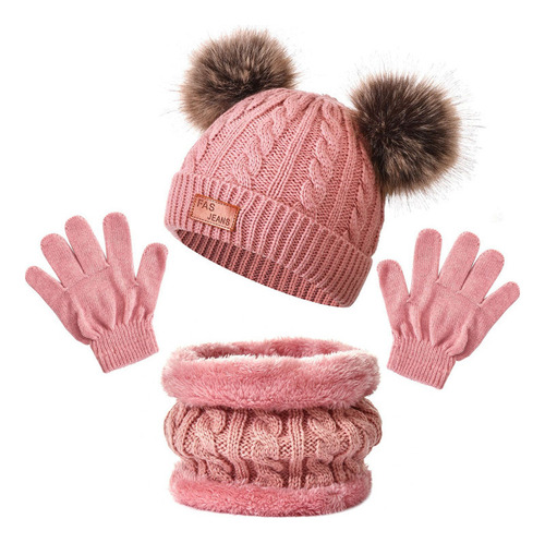 Conjunto De Gorro De Invierno Para Niños, Bufanda Y Guantes