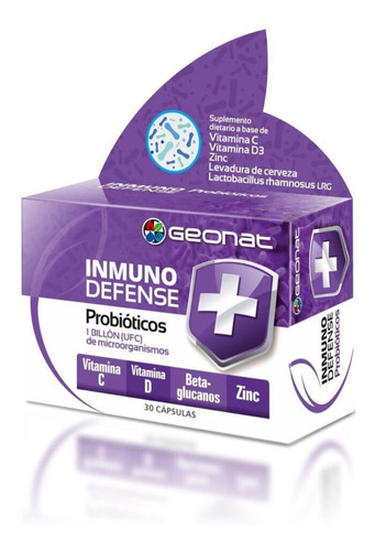 Geonat Inmuno Defens Lactobacillus Mg. Probioticos X 30 Comp Sabor No