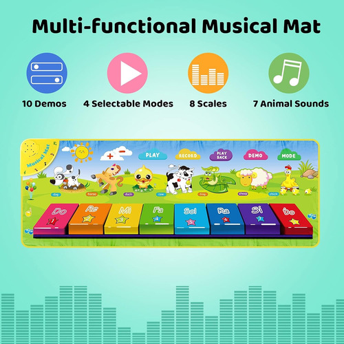 Piano Para Bebes Niños Didáctico Tapete Musical