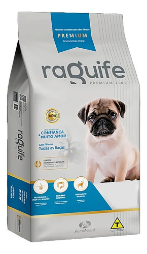 Ração Raguife Premium Line Cães Filhotes Carne 15kg