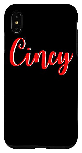 Funda Para iPhone XS Max Cincinnati Ohio Classic Rojo Pla-02