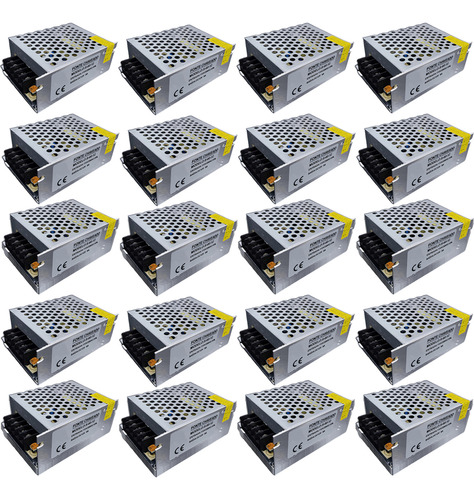 Kit 20 Fonte Chaveada Colmeia 5a 60w 12v Câmera Fita Led Som
