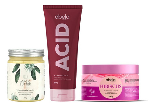 Kit Abela Acid 200g M. Butter 250g E Mascara Hibiscus 300g