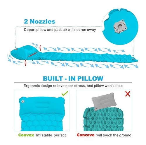 Colchoneta Hinchable Para Dormir Acampar Colchoneta Inflable