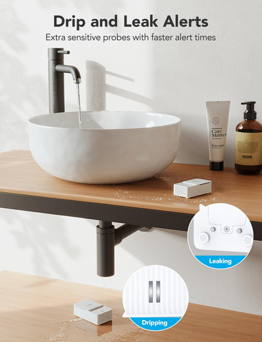 Detector De Agua Wifi Inteligente Paquete De 3 Con Alarma