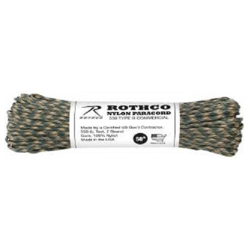 Cuerda Paracord Rothco 50 Ft Oliva