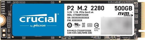 Disco Duro Ssd M.2 2280 Nvme Crucial 500gb Gen 3.0