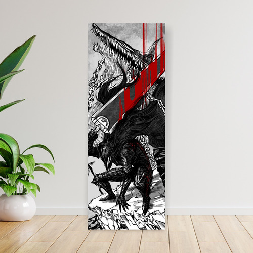 Cuadro Grande 30x80 Cm Berserk Guts Berserker Matadragones