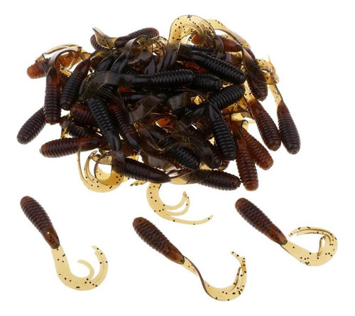 50 Unids Señuelo Cola Rizado Shad Cebo Carnada Grum Jig
