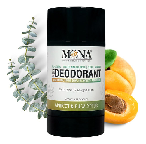 Mona Brands - Desodorante Natural Sin Aluminio Para Hombres,