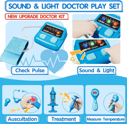 New Doctor Kit For Toddlers 3-5 - Pretend Play Set With 3...