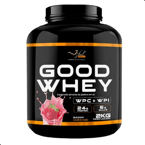 Whey Protein Good Wpc + Wpi 2kg Feel Good Sabor Morango