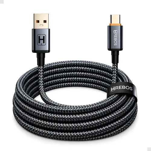 Cabo Usb Tipo C 3 Metros 60w Carregador Celular Reforçado - R$ 29,61