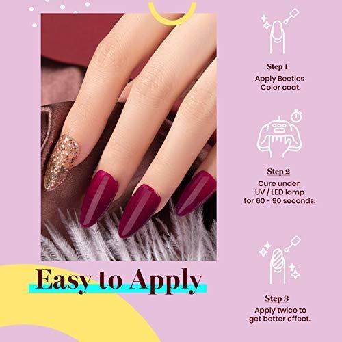 Esmalte De Uñas En Gel 15ml En Color Vino Acabado Brillante