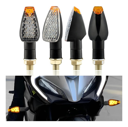 Luces Intermitentes Para Motocicleta, 4 Indicadores De Giro 