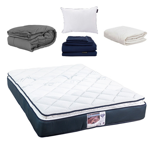 Colchon King Size Mónaco + One + Protector + Softy + Edr