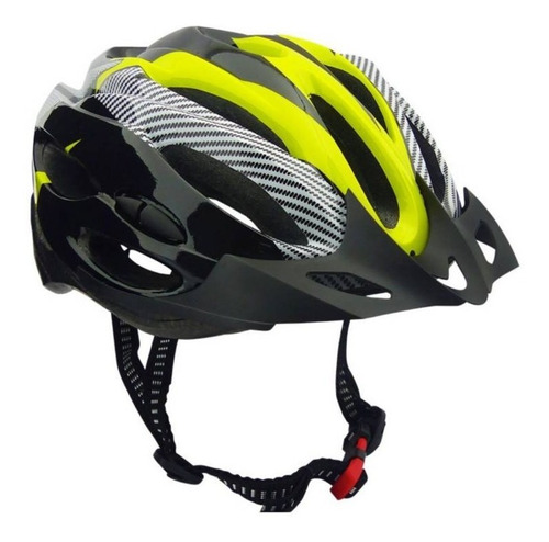 Casco Ligero Para Bicicleta Tipo Carbono Con Luz Integrada.