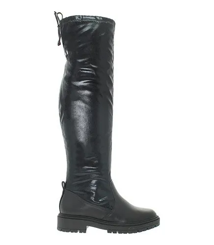 Bota feminina over the knee sales nobuck vizzano