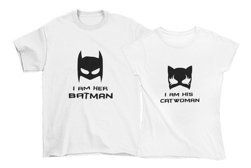 Playeras Dúo Pareja Para Novios Su Batman Y Su Catwoman. | Envío gratis