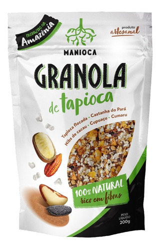 Imagem 1 de 10 de Granola De Tapioca 200g Manioca, 100% Natural E Vegana