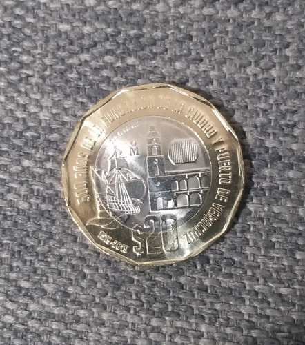 Moneda De 20 Pesos Conmemorativa 500años De La F De Veracruz