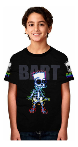 Camiseta De Bart Simpson Para Adultos Y Niños Dibujo