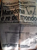 Comprar La Gazzetta Dello Sport Maradona Campeon Mexico 86 Mundial