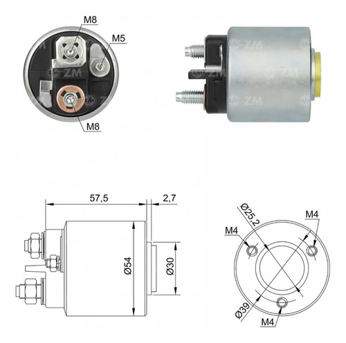 Automatico/solenoide Para Arranque Valeo Marca Zm 490