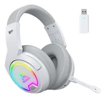 Comprar Auriculares Inalámbricos Para Juegos Pg4 Rgb Para Ps4, Ps5, Pc - Sonido Envolvente 7.1 De 2,4 Ghz, Auriculares Para Juegos Bluetooth Con Micrófono Con Cancelación De Ruido Desmontable Por Ia(blanco)
