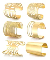 Comprar Zoeray 6 Pulseras Para Mujer Con Puño Abierto, Pulseras De A