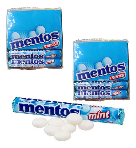 Mentos Caramelos Menta 11 Caja De 12 Rollos C/u Total 132