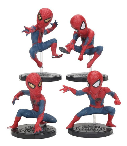 Spiderman Juguetes Mini Colección 4 Piezas 7 Cm Hombre Araña