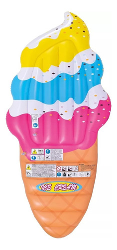 Inflable Colchoneta Paleta Helado Cucurucho 180cm Pileta