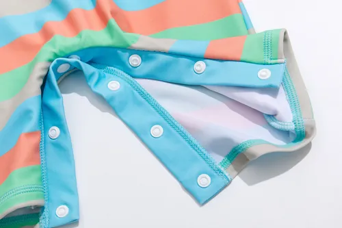 Traje De Baño Bebé Niños Protección Solar Uv Con Broches Ykk