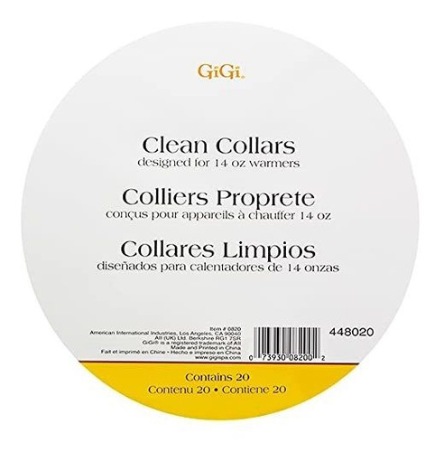 Collares Gigi Clean Para Calentadores De Cera De 14 Onzas, 2