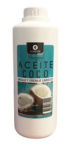 Aceite De Masajes Profesional Coco 1 Litro Therapy Cosedeb
