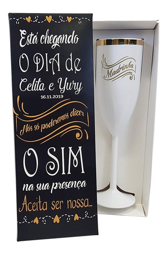 Imagem 3 de 8 de Convite Madrinha Lembrança Noivado Padrinho Casamento