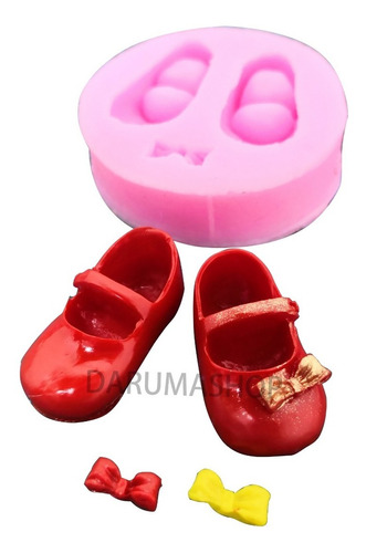 Molde Silicona Escarpin Zapato Bebe Reposteria Porcelana 