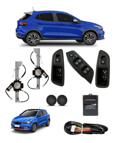 Kit Vidro Eletrico Traseiro Fiat Cronos C/ Retrovi Eletrico