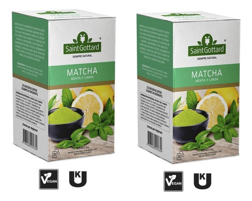  Té Verde Matcha Orgánic Infusiones Saludable Dieta Detox X2
