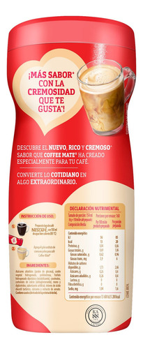 Sustituto De Crema Para Café Coffee Mate Polvo Original 640g