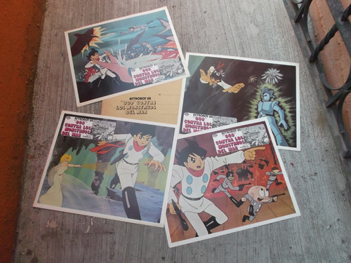 Antiguo Set De Lobby Cards De Astroboy Los Monstruos De Mar!