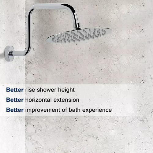 Brazo Extensión Ducha En Forma S Con Tubo Extensor Cabezal