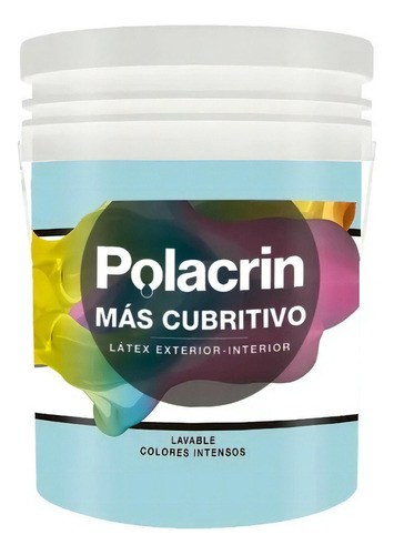 Pintura Latex Interior Exterior Polacrin Colores 10 Lt Color Azul