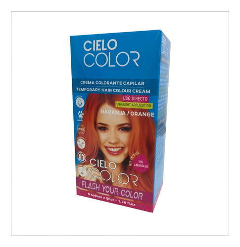Tintura Cielo Color Otowil Caja X6u tono naranja