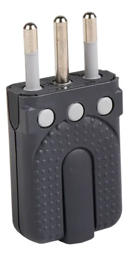 Enchufe Macho Volante Articulado 2p+t 10 A Gris
