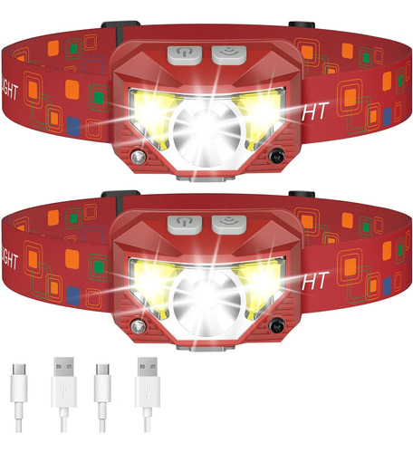 Linterna Frontal Linterna Led Ultrabrillante Recargable...