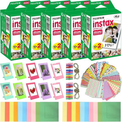 Fujifilm Instax Mini Instant Film (paquete De 5, 100 Hojas) 