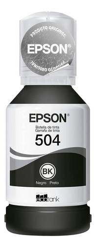 Refil Preto De Tinta T504 Epson L4150, L4160, L6161, L6171, L6191